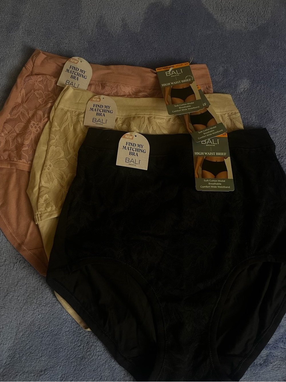 Bali High Waist Briefs in Black, Cream, and Orange